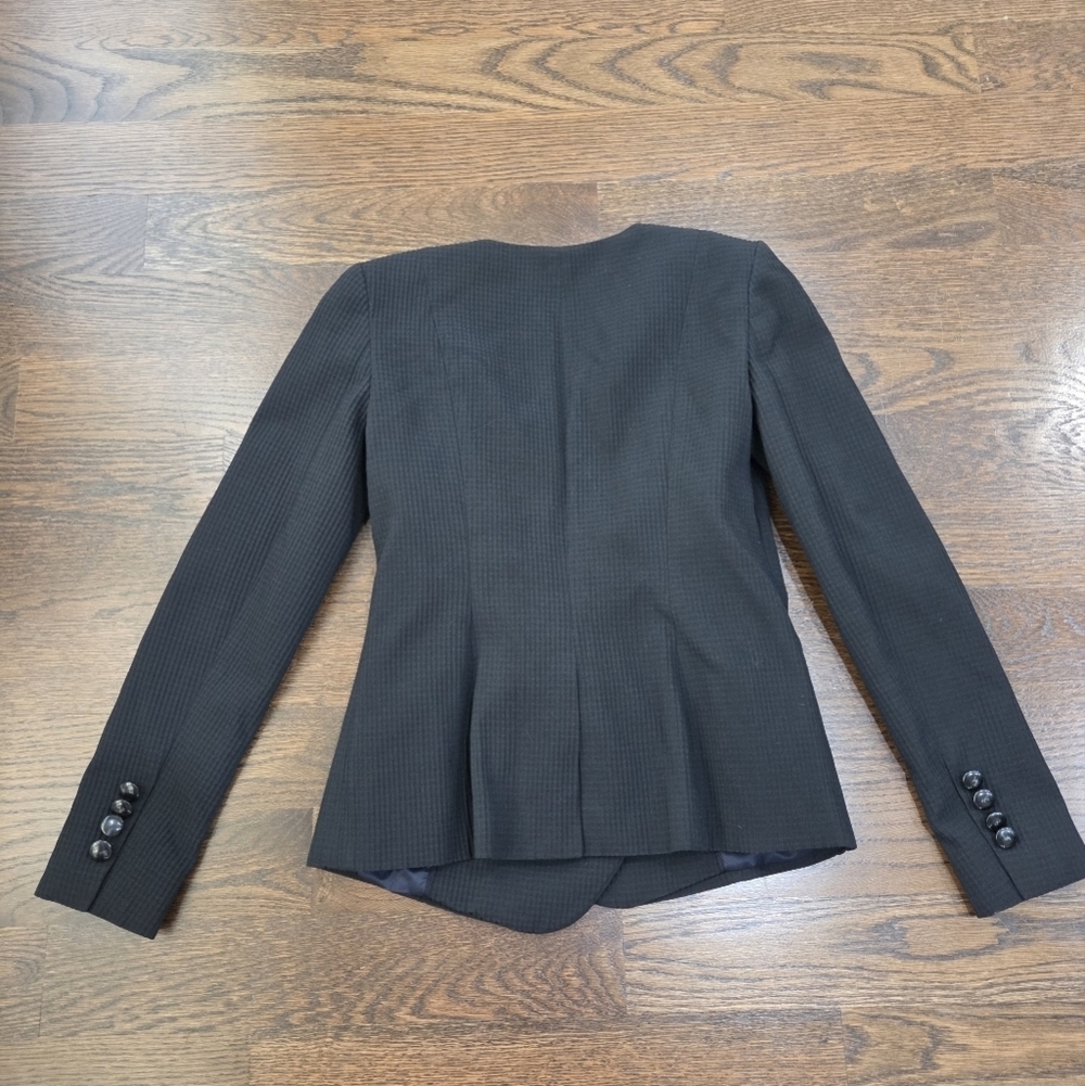 Brooks Brothers Elegant Black Textured two Buttons Women's Blazer Sz.4P - Picture 4 of 12